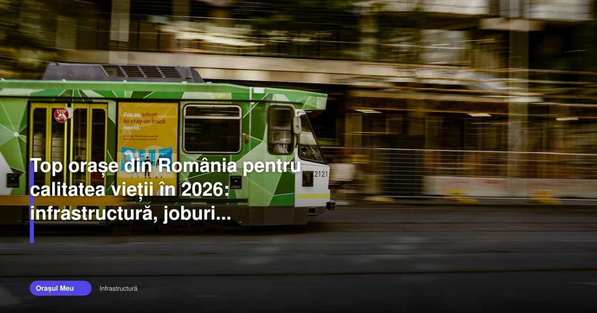 Cluj, Oradea și Timișoara domină calitatea vieții în 2026