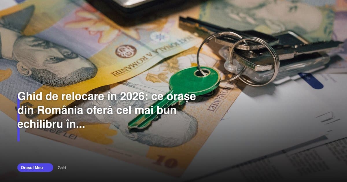 Relocare orașe România 2026: unde salariile bat costul vieții